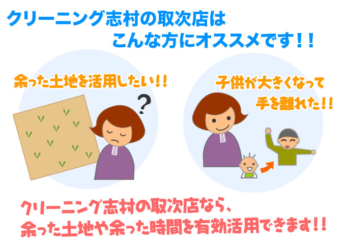 クリーニング志村の取次店はこんな方にオススメです!!